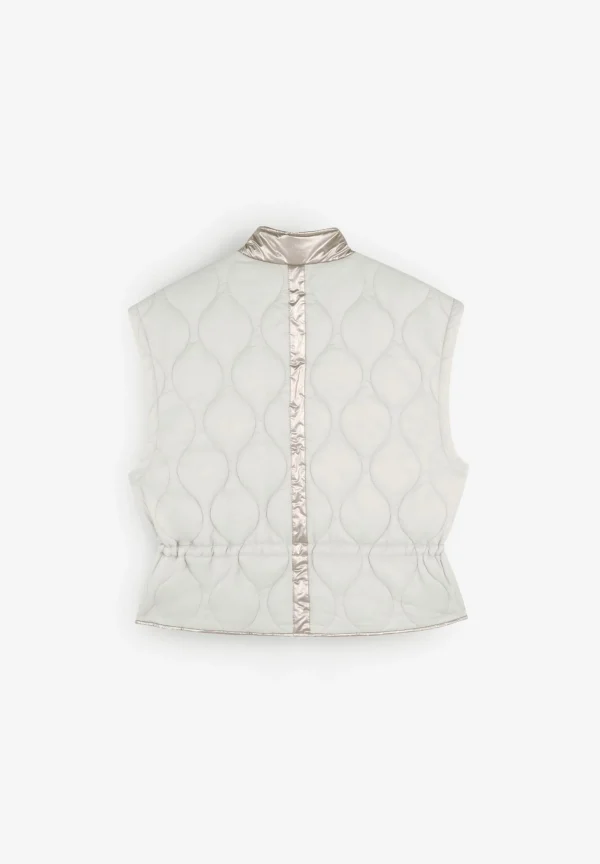 scalperscompany Chaleco Acolchado Detalles Metalizados-Mujer Abrigos Y Chaquetas