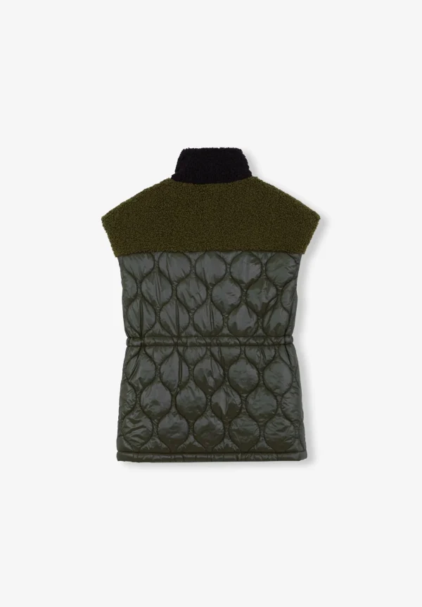 scalperscompany Chaleco Acolchado Detalle Borrego-Mujer Abrigos Y Chaquetas