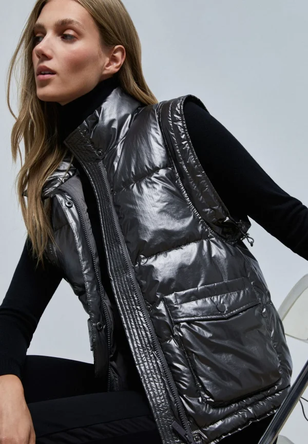 scalperscompany Chaleco Acolchado Metalizado-Mujer Abrigos Y Chaquetas