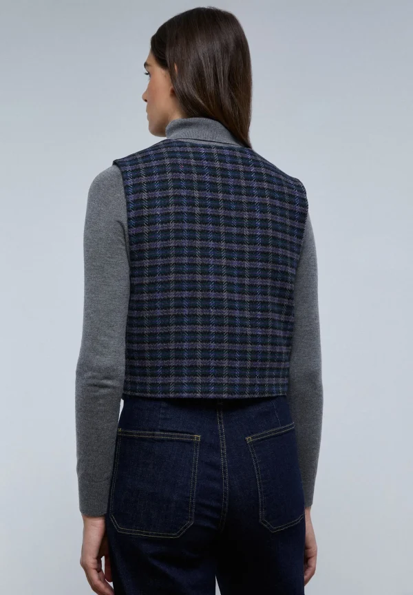 scalperscompany Chaleco Cuadros-Mujer Blazers Y Chalecos