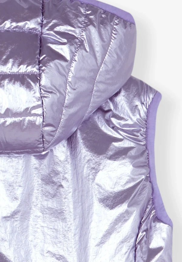 scalperscompany Chaleco Metalizado Capucha Adrenaline-Mujer Ropa Deportiva