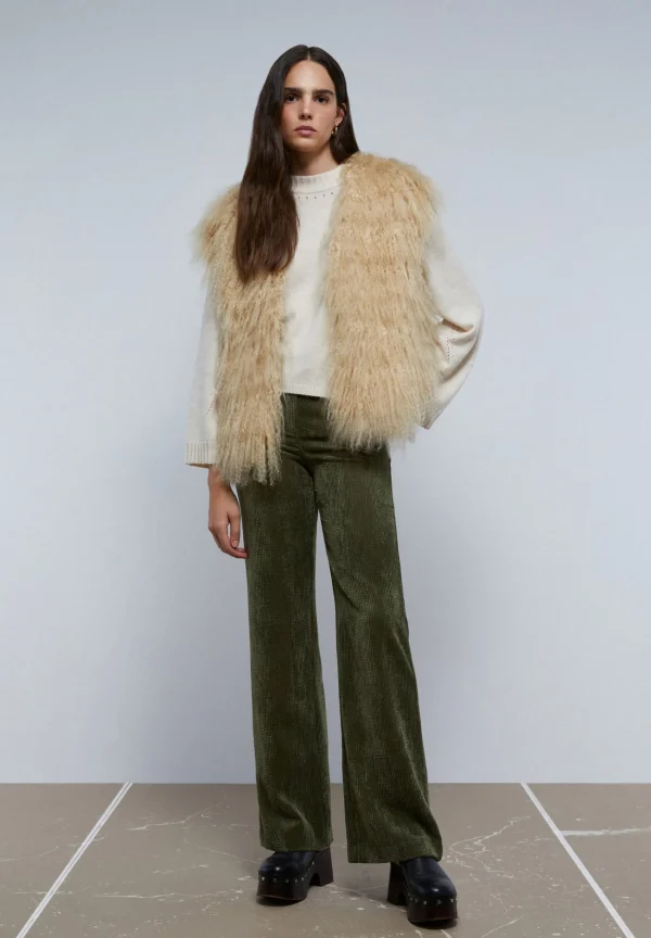scalperscompany Chaleco Pelo-Mujer Blazers Y Chalecos