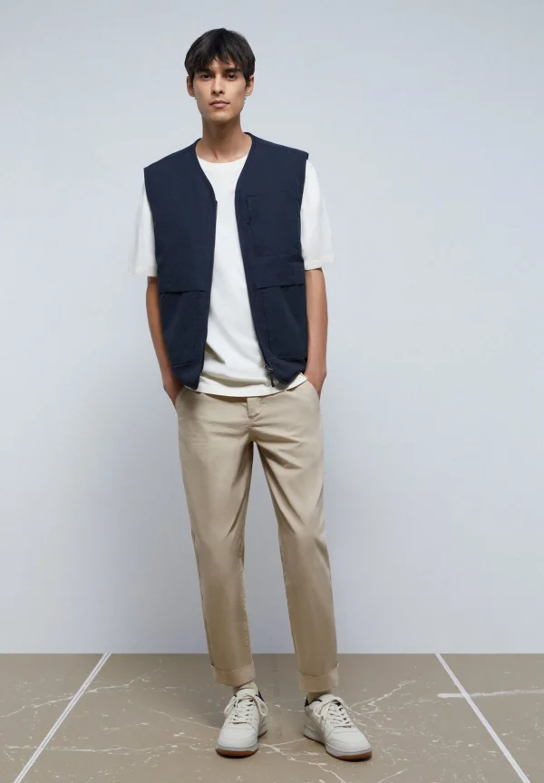 scalperscompany Chaleco Premium Bolsillo Cremallera-Hombre Abrigos Y Chaquetas