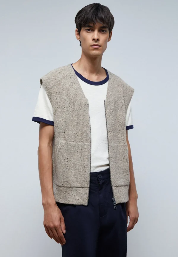 scalperscompany Chaleco Punto Cremallera-Hombre Jerséis Y Cárdigans