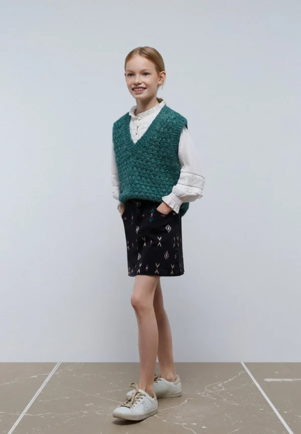 scalperscompany Chaleco Punto Detalle Lurex-Niños Jerséis Y Cárdigans