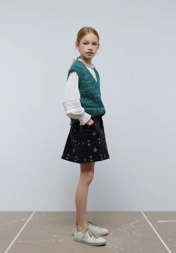 scalperscompany Chaleco Punto Detalle Lurex-Niños Jerséis Y Cárdigans