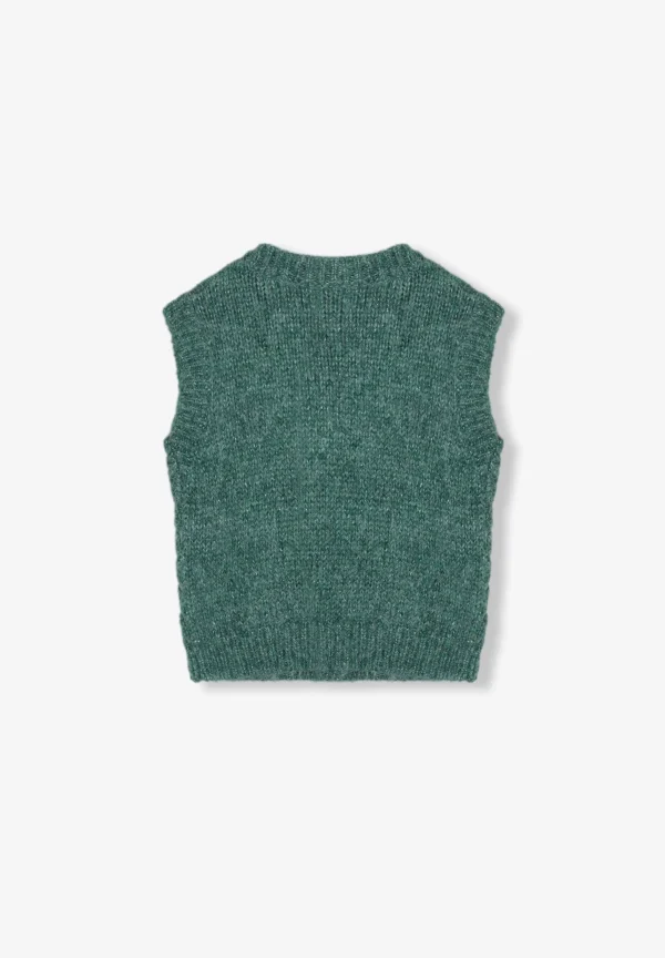 scalperscompany Chaleco Punto Detalle Lurex-Niños Jerséis Y Cárdigans
