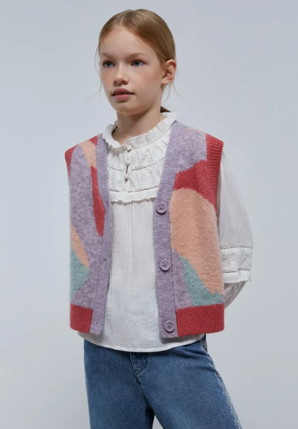scalperscompany Chaleco Punto Jacquard-Niños Jerséis Y Cárdigans