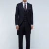 scalperscompany Chaque Azul Marino Lana Tres Piezas-Hombre Trajes