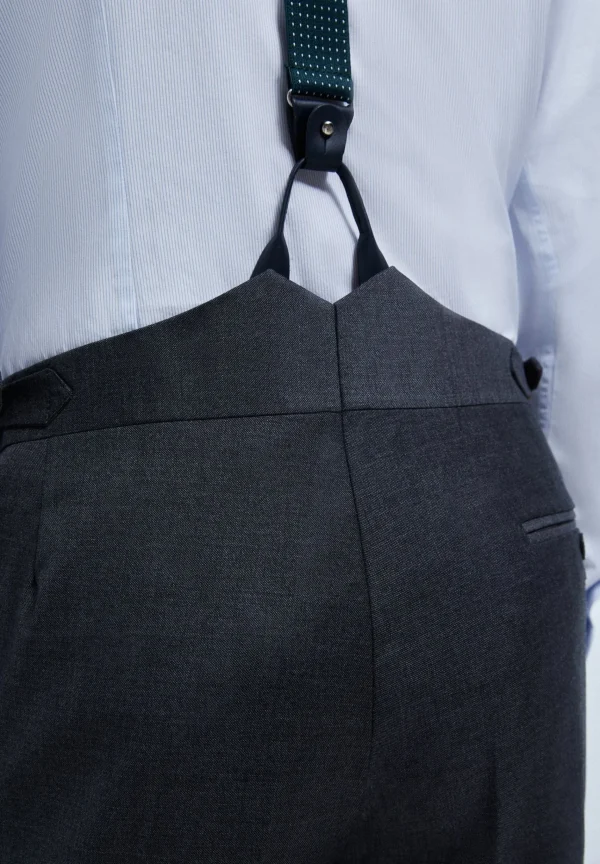 scalperscompany Chaque Gris Lana Tres Piezas-Hombre Trajes