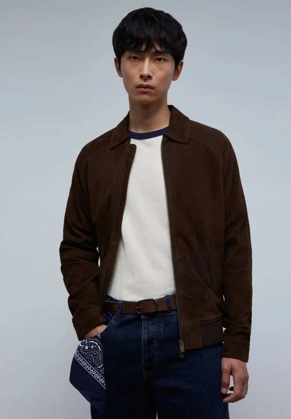 scalperscompany Chaqueta Ante-Hombre Abrigos Y Chaquetas