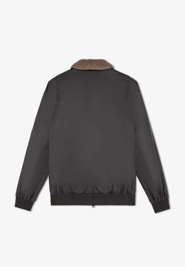 scalperscompany Chaqueta Aviador Cuello Borrego-Hombre Abrigos Y Chaquetas