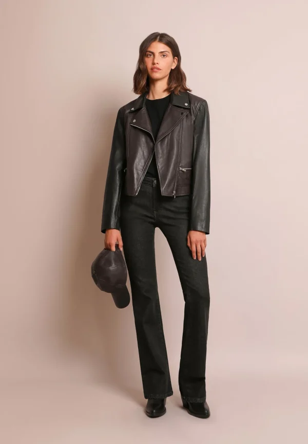 scalperscompany Chaqueta Biker Bicolor-Mujer Abrigos Y Chaquetas
