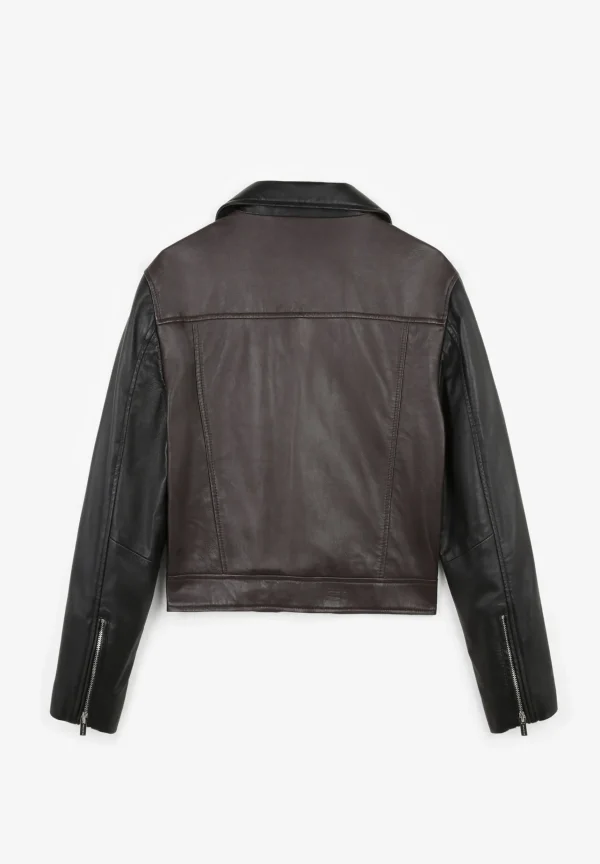 scalperscompany Chaqueta Biker Bicolor-Mujer Abrigos Y Chaquetas