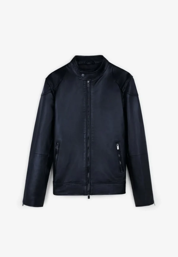 scalperscompany Chaqueta Biker Piel-Hombre Abrigos Y Chaquetas