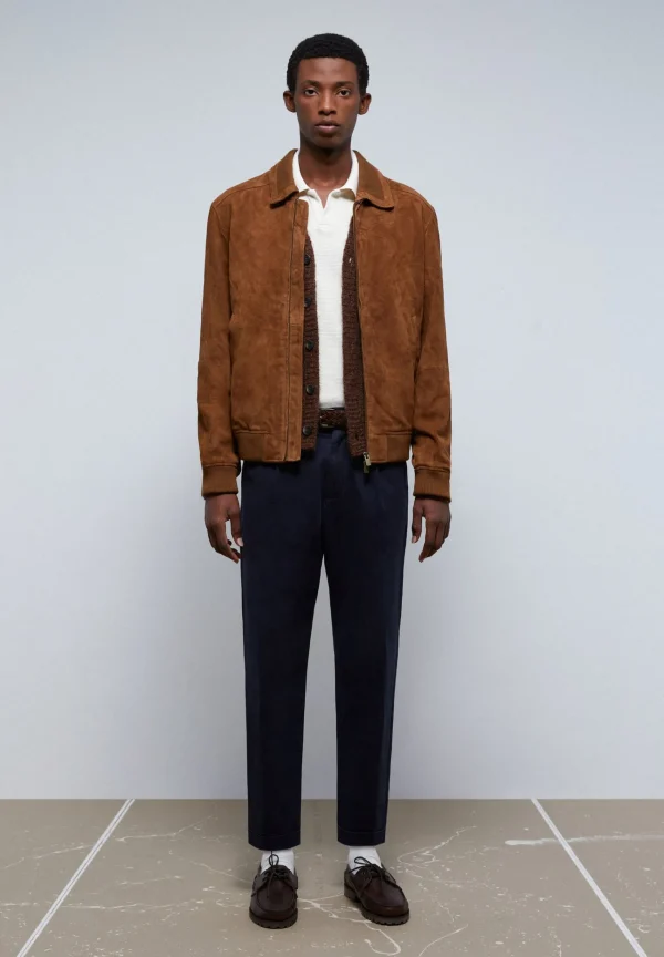 scalperscompany Chaqueta Bomber Piel-Hombre Abrigos Y Chaquetas