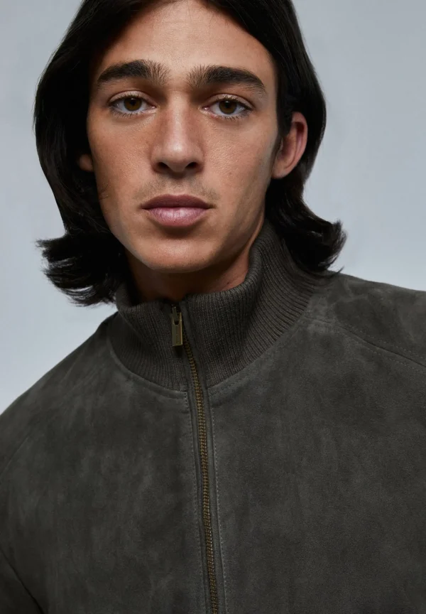 scalperscompany Chaqueta Bomber Piel-Hombre Abrigos Y Chaquetas