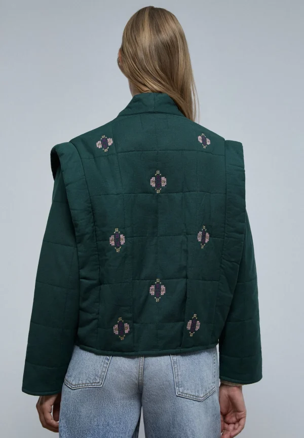 scalperscompany Chaqueta Guateada Detalles Bordados-Mujer Abrigos Y Chaquetas
