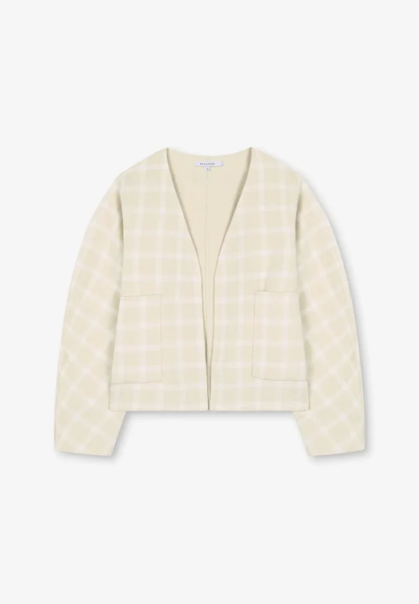 scalperscompany Chaqueta Lana Cuadros Reversible-Mujer Abrigos Y Chaquetas