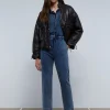 scalperscompany Chaqueta Piel Acolchada-Mujer Abrigos Y Chaquetas