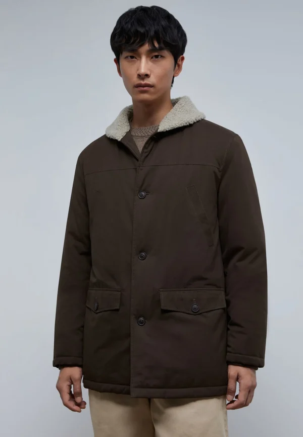 scalperscompany Chaqueta Tacto Peach Cuello Borrego-Hombre Abrigos Y Chaquetas