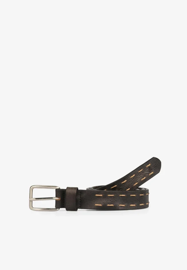 scalperscompany Cinturon Piel Pespuntes-Hombre Cinturones Y Tirantes