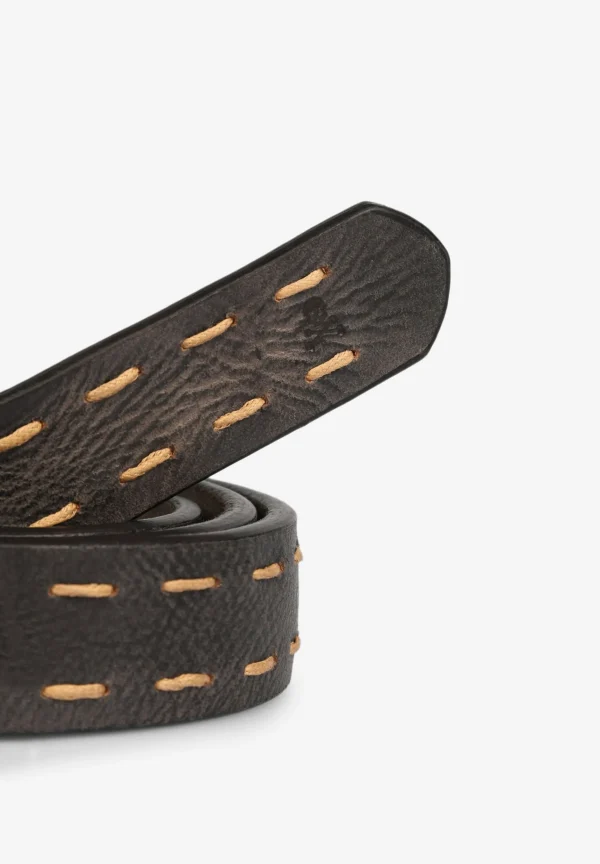 scalperscompany Cinturon Piel Pespuntes-Hombre Cinturones Y Tirantes