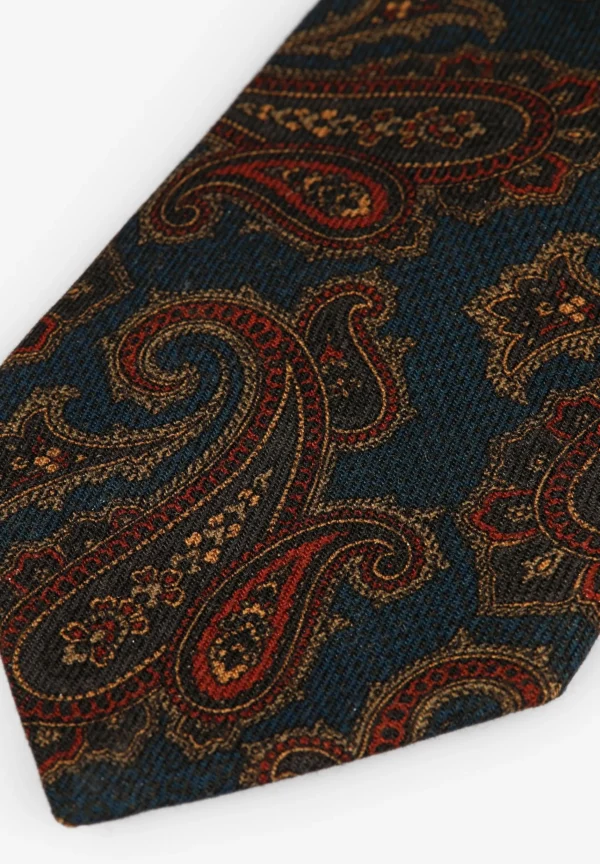 scalperscompany Corbata Lana Paisley-Hombre Corbatas