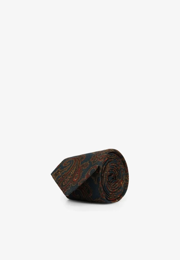 scalperscompany Corbata Lana Paisley-Hombre Corbatas