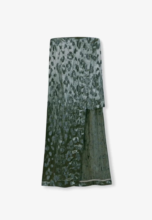 scalperscompany Falda Animal Print Abertura-Mujer Coleccion