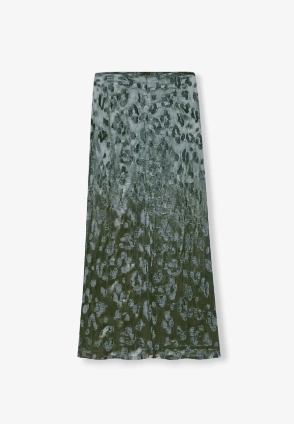 scalperscompany Falda Animal Print Abertura-Mujer Coleccion