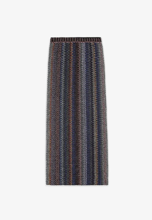 scalperscompany Falda Midi Crochet Lurex-Mujer Faldas