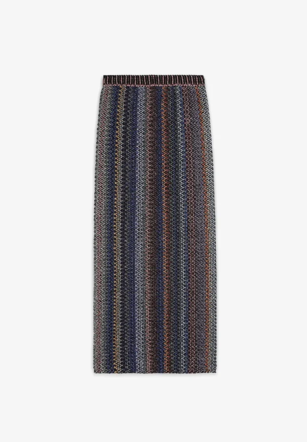 scalperscompany Falda Midi Crochet Lurex-Mujer Faldas