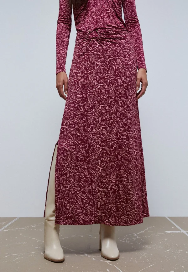 scalperscompany Falda Midi Detalle Cintura-Mujer Total Look