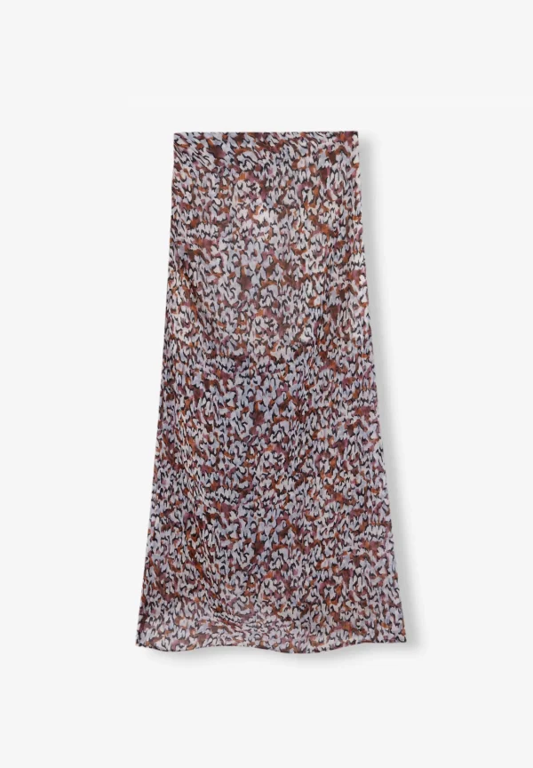 scalperscompany Falda Midi Drapeada Print-Mujer La Gran Fiesta