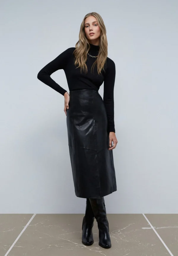 scalperscompany Falda Midi Piel-Mujer Faldas