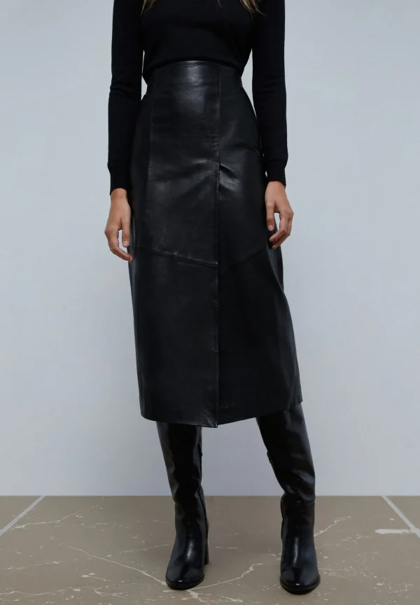 scalperscompany Falda Midi Piel-Mujer Faldas