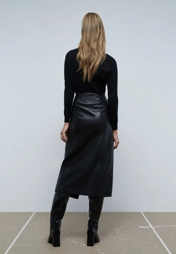 scalperscompany Falda Midi Piel-Mujer Faldas
