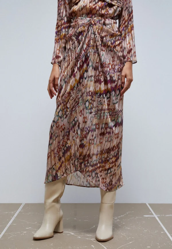 scalperscompany Falda Midi Plisada-Mujer Coleccion