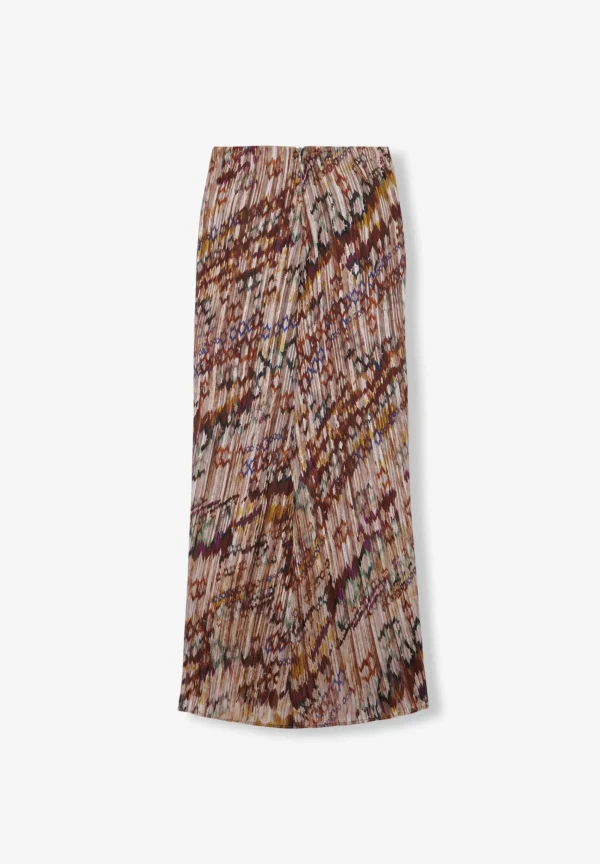 scalperscompany Falda Midi Plisada-Mujer Coleccion