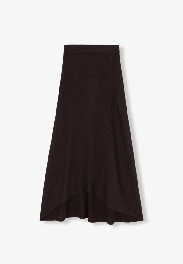 scalperscompany Falda Midi Punto Bajo Asimetrico-Mujer Total Look