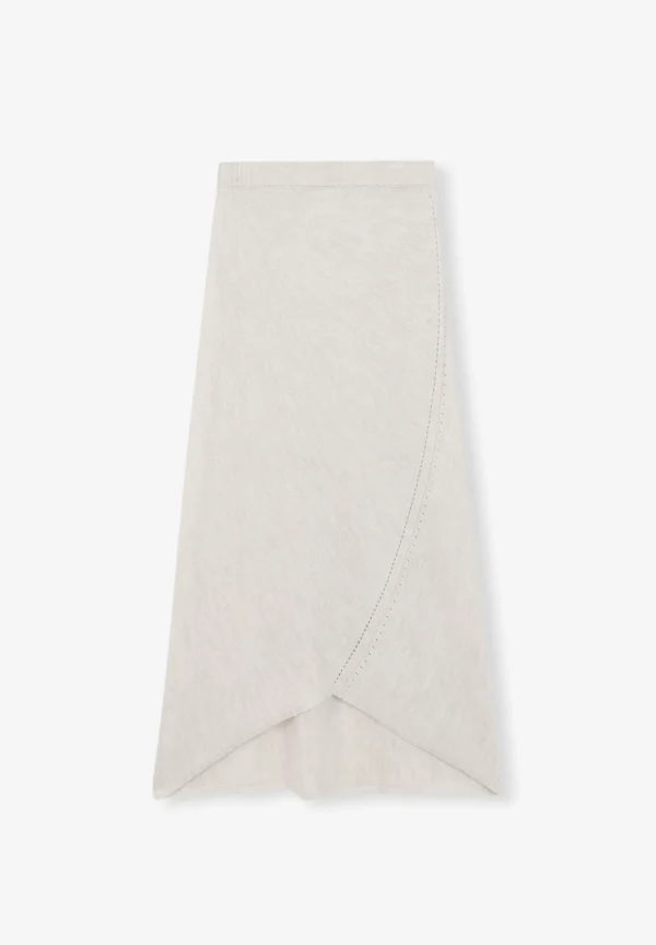 scalperscompany Falda Midi Punto Bajo Asimetrico-Mujer Total Look