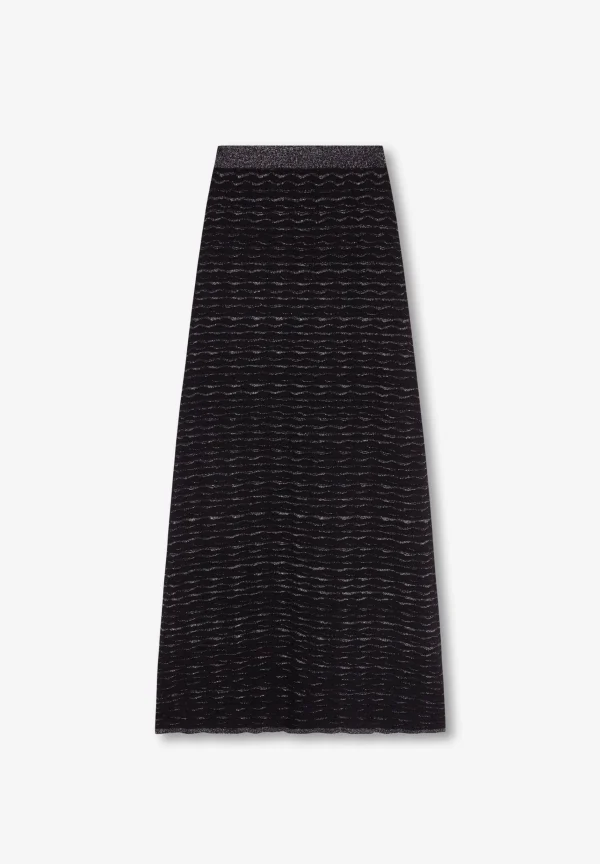 scalperscompany Falda Midi Punto Lurex-Mujer Total Look