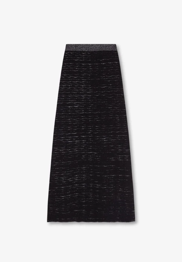scalperscompany Falda Midi Punto Lurex-Mujer Total Look