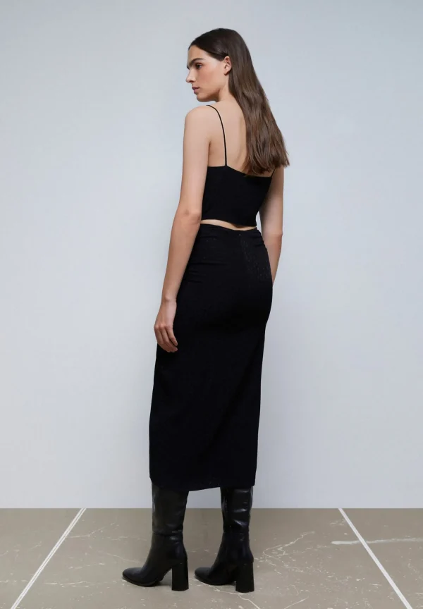 scalperscompany Falda Midi Skull Star-Mujer Total Look