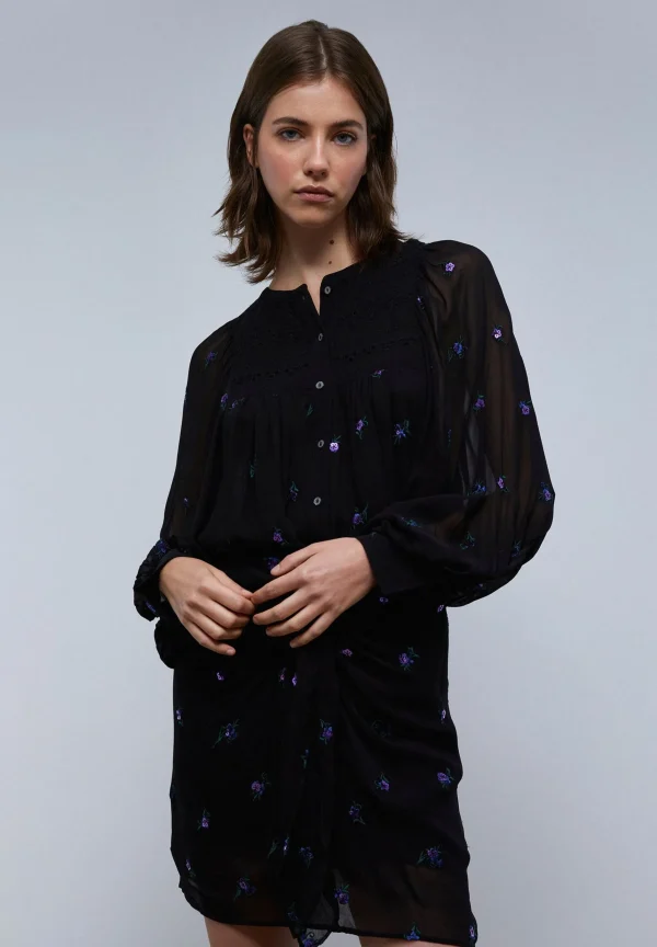 scalperscompany Falda Mini Nudo Detalle Flores-Mujer Faldas