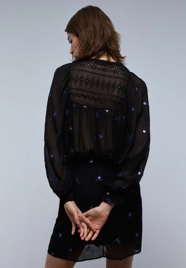 scalperscompany Falda Mini Nudo Detalle Flores-Mujer Faldas