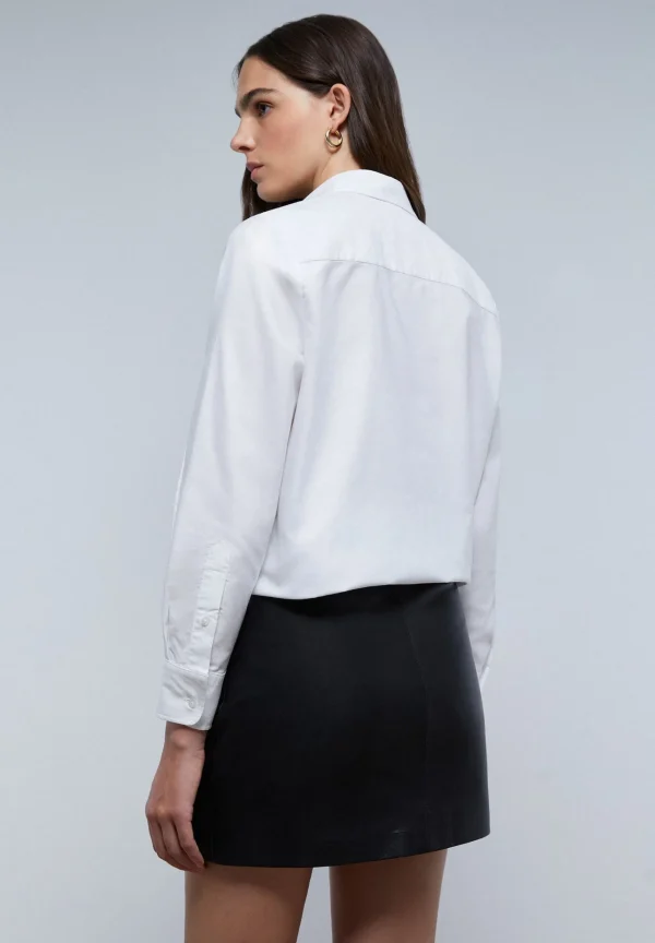 scalperscompany Falda Mini Piel Cinturon-Mujer Faldas