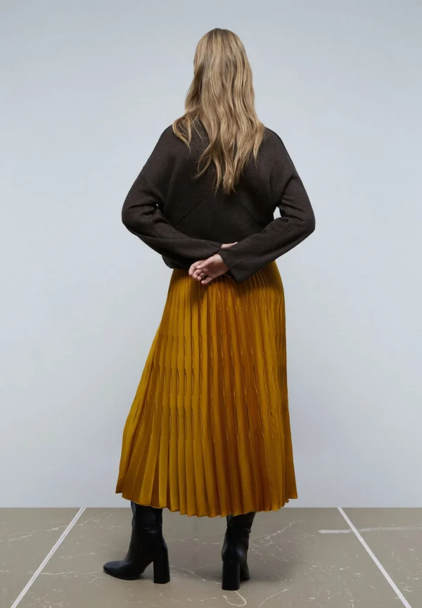 scalperscompany Falda Plisada Satinada-Mujer Coleccion