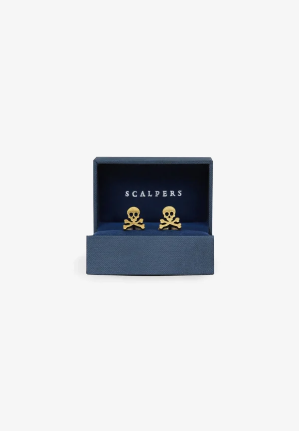 scalperscompany Gemelos Calaveras Dorados-Hombre Gemelos